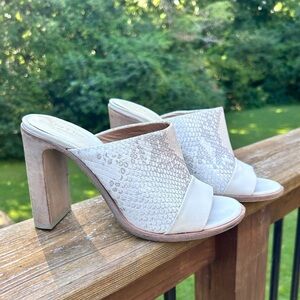 Rag & Bone Tristan Leather Snake Print Mule heel Sandals